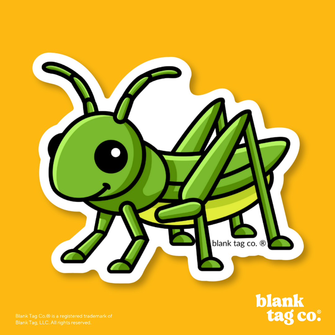 Blank Tag Co.® Waterproof Sticker - Grasshopper