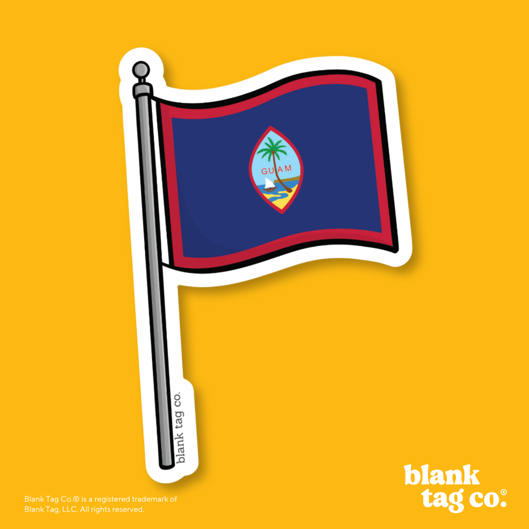 Blank Tag Co.® Waterproof Sticker - Guam Flag