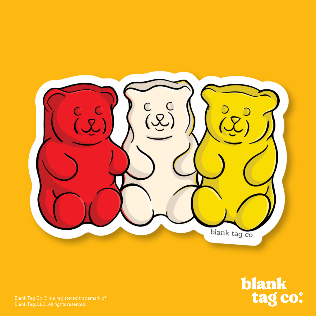 Blank Tag Co.® Waterproof Sticker - Gummy Bears