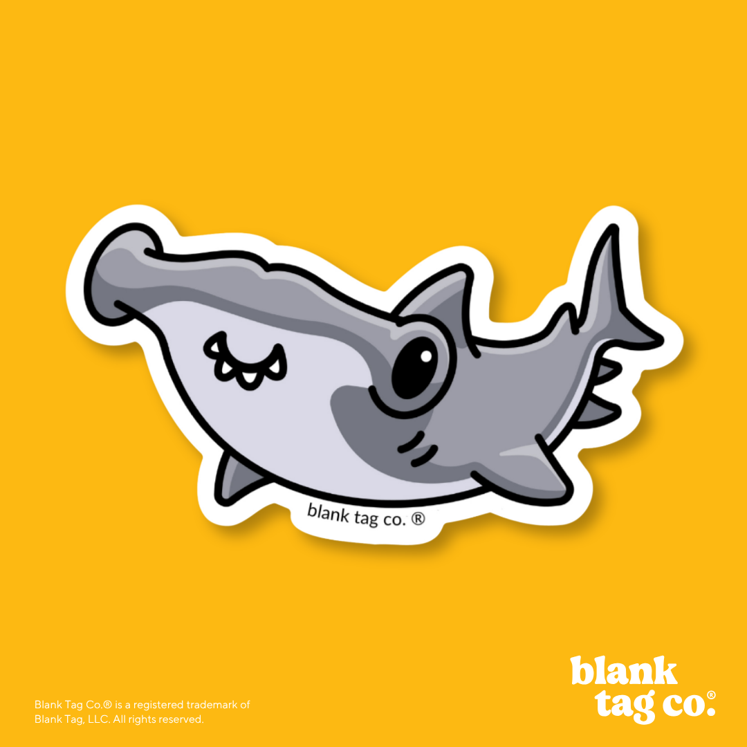 Blank Tag Co.® Waterproof Sticker - Hammerhead Shark