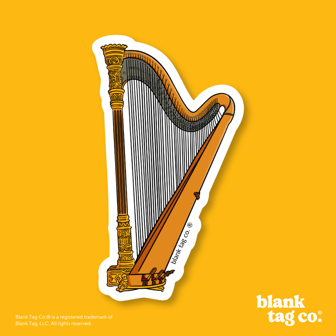 Blank Tag Co.® Waterproof Sticker - Harp
