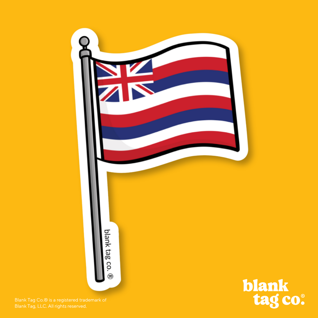 Blank Tag Co.® Waterproof Sticker - Hawaii Flag