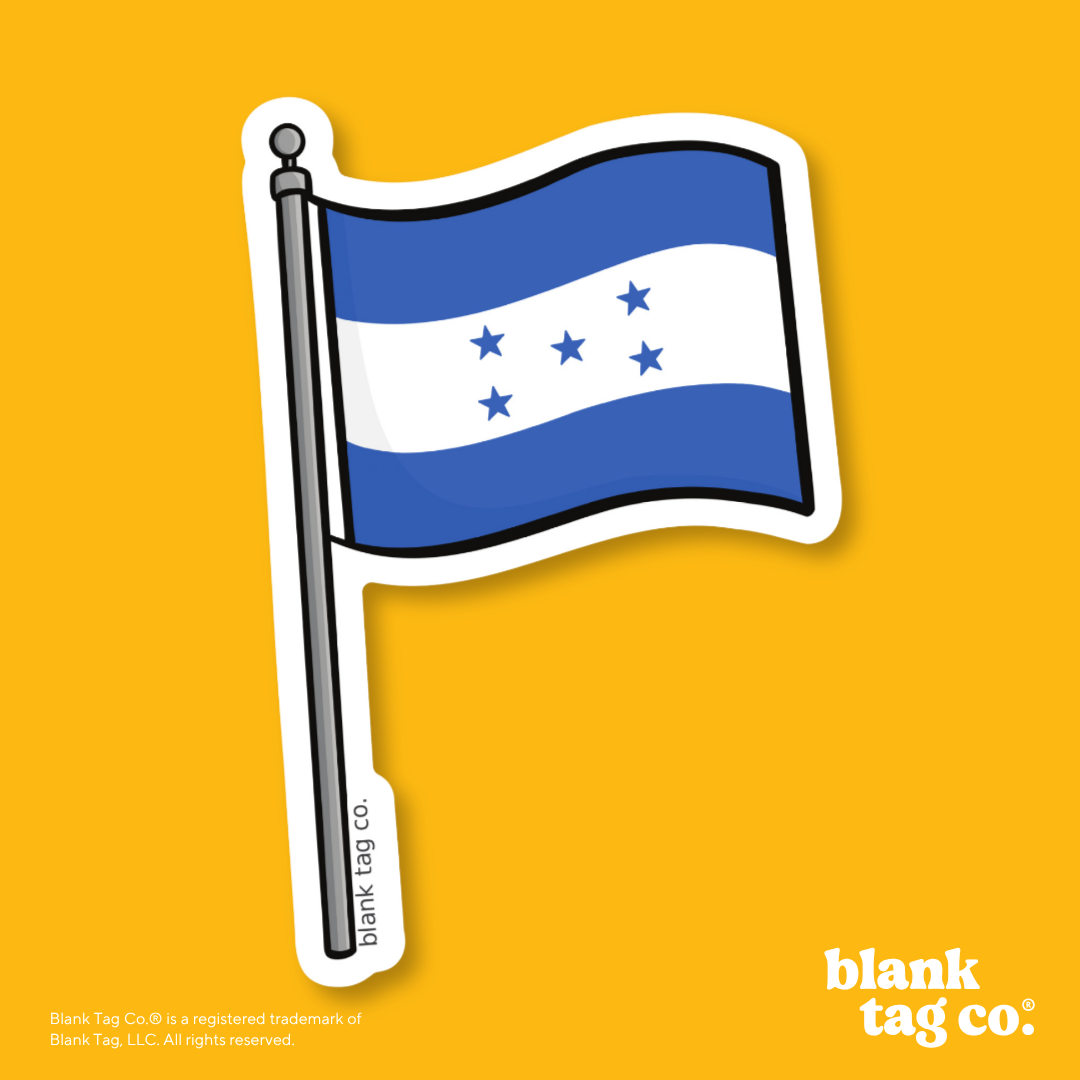 Blank Tag Co.® Waterproof Sticker - Honduras Flag