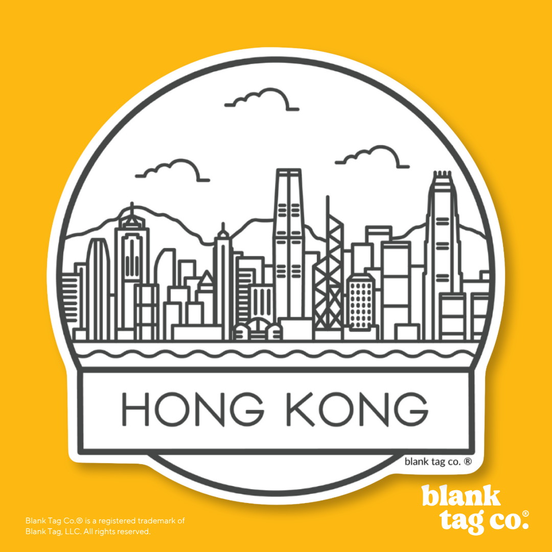 Blank Tag Co.® Waterproof Sticker - Hong Kong Cityscape