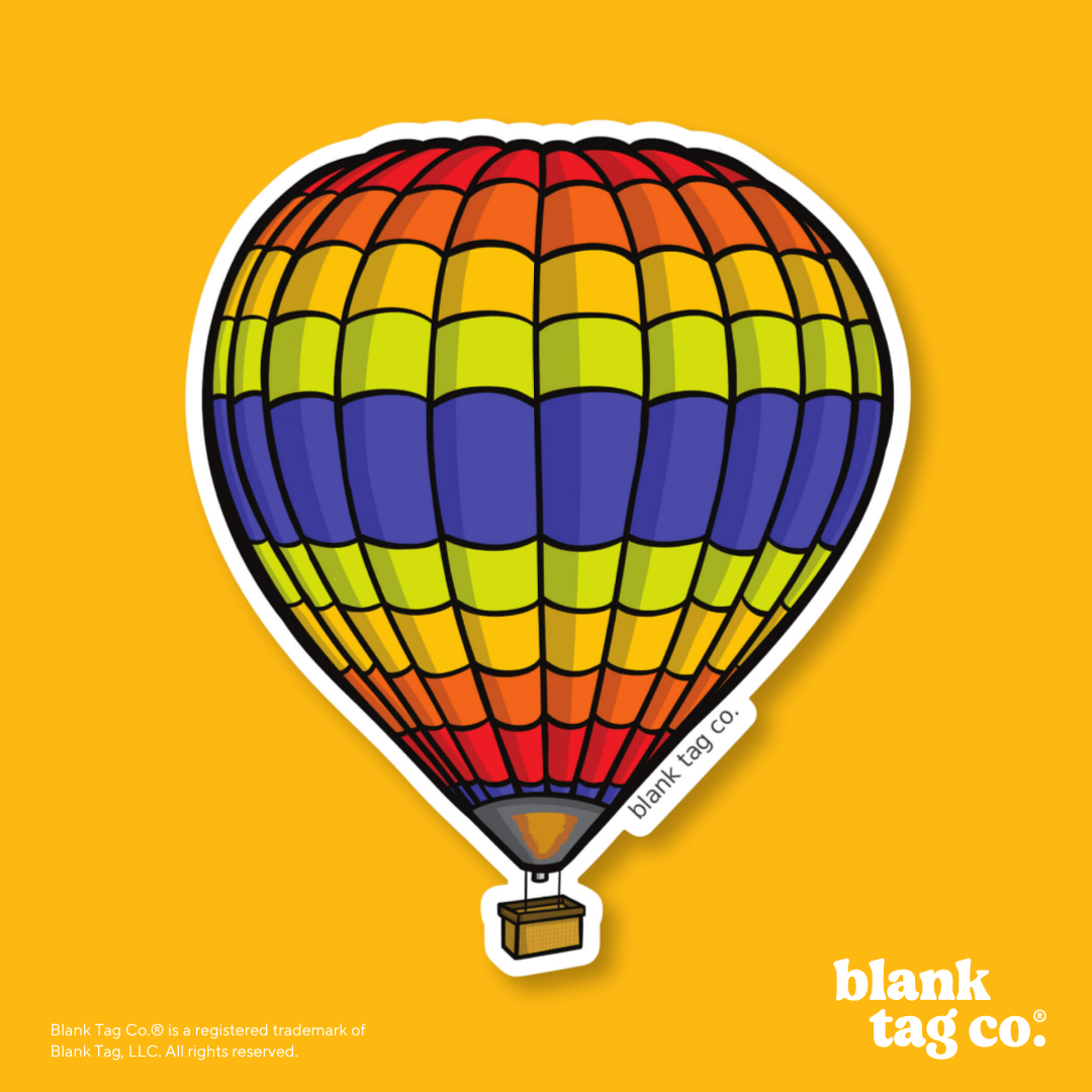 Blank Tag Co.® Waterproof Sticker - Hot Air Balloon