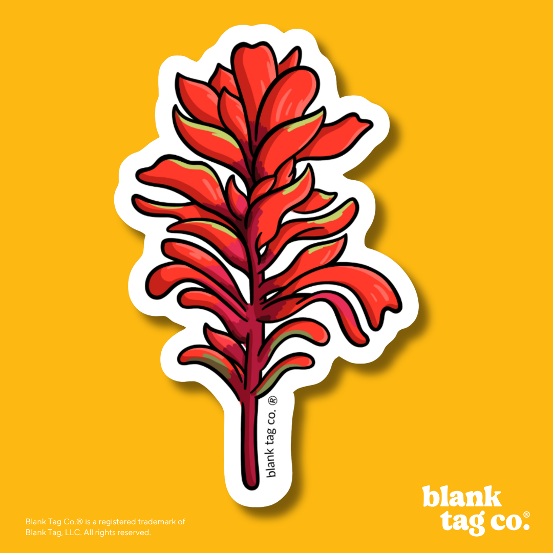 Blank Tag Co.® Waterproof Sticker - Indian Paint Brush