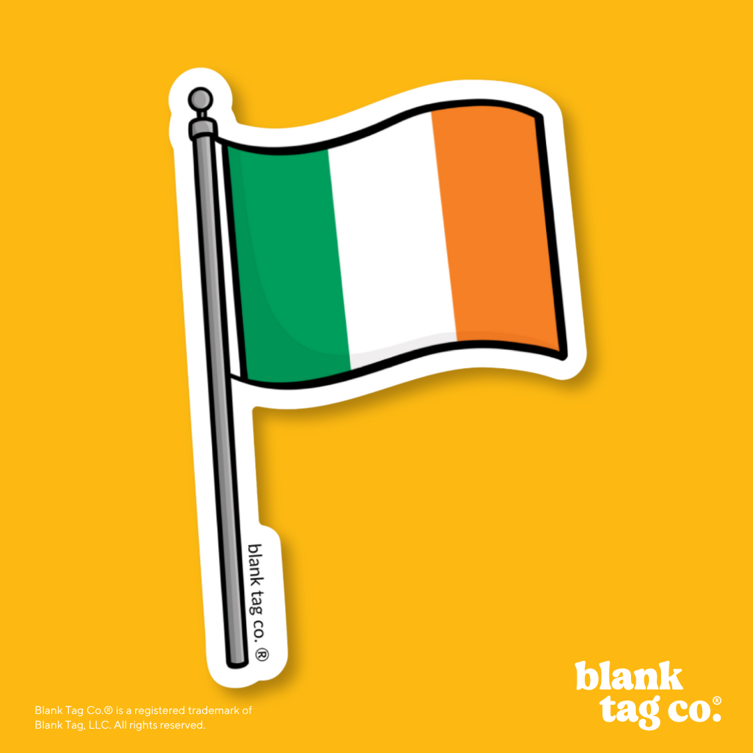 Blank Tag Co.® Waterproof Sticker - Ireland Flag