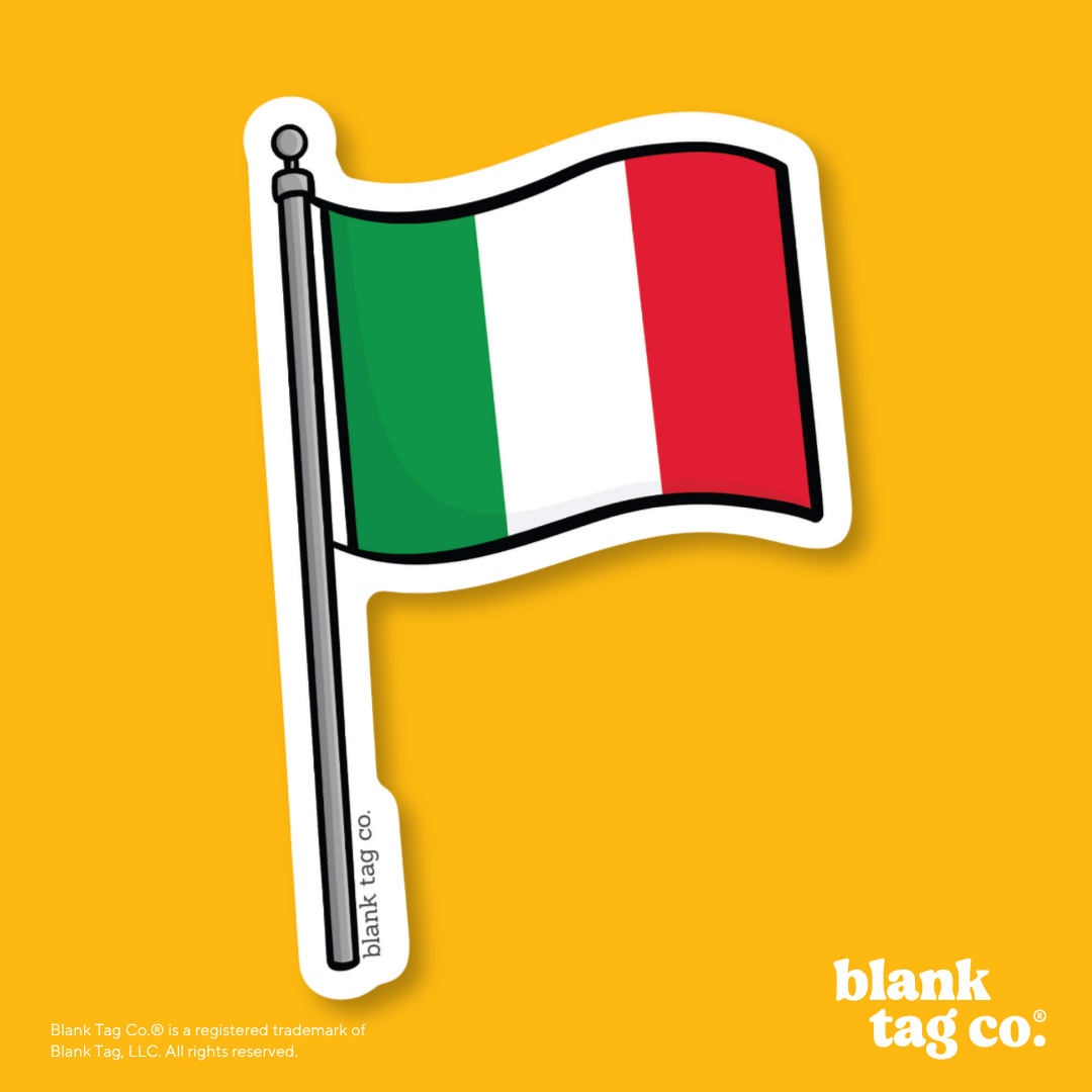 Blank Tag Co.® Waterproof Sticker - Italy Flag