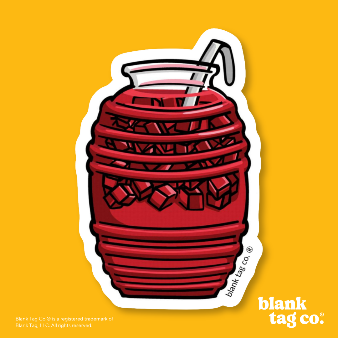 Blank Tag Co.® Waterproof Sticker - Jamaica Agua Fresca