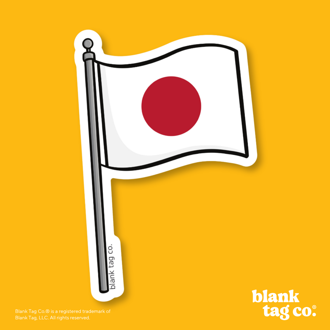 Blank Tag Co.® Waterproof Sticker - Japan Flag