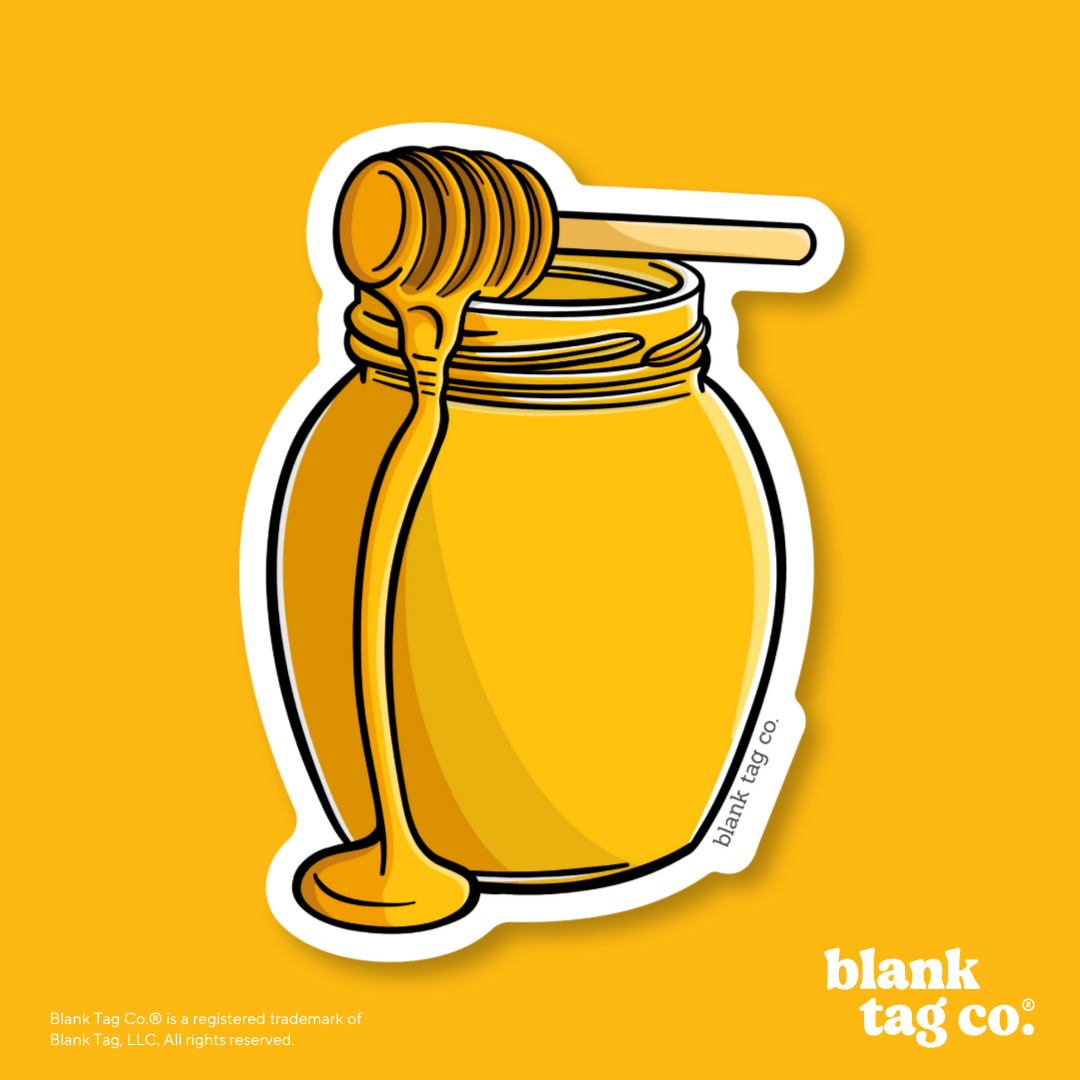 Blank Tag Co.® Waterproof Sticker - Jar of Honey