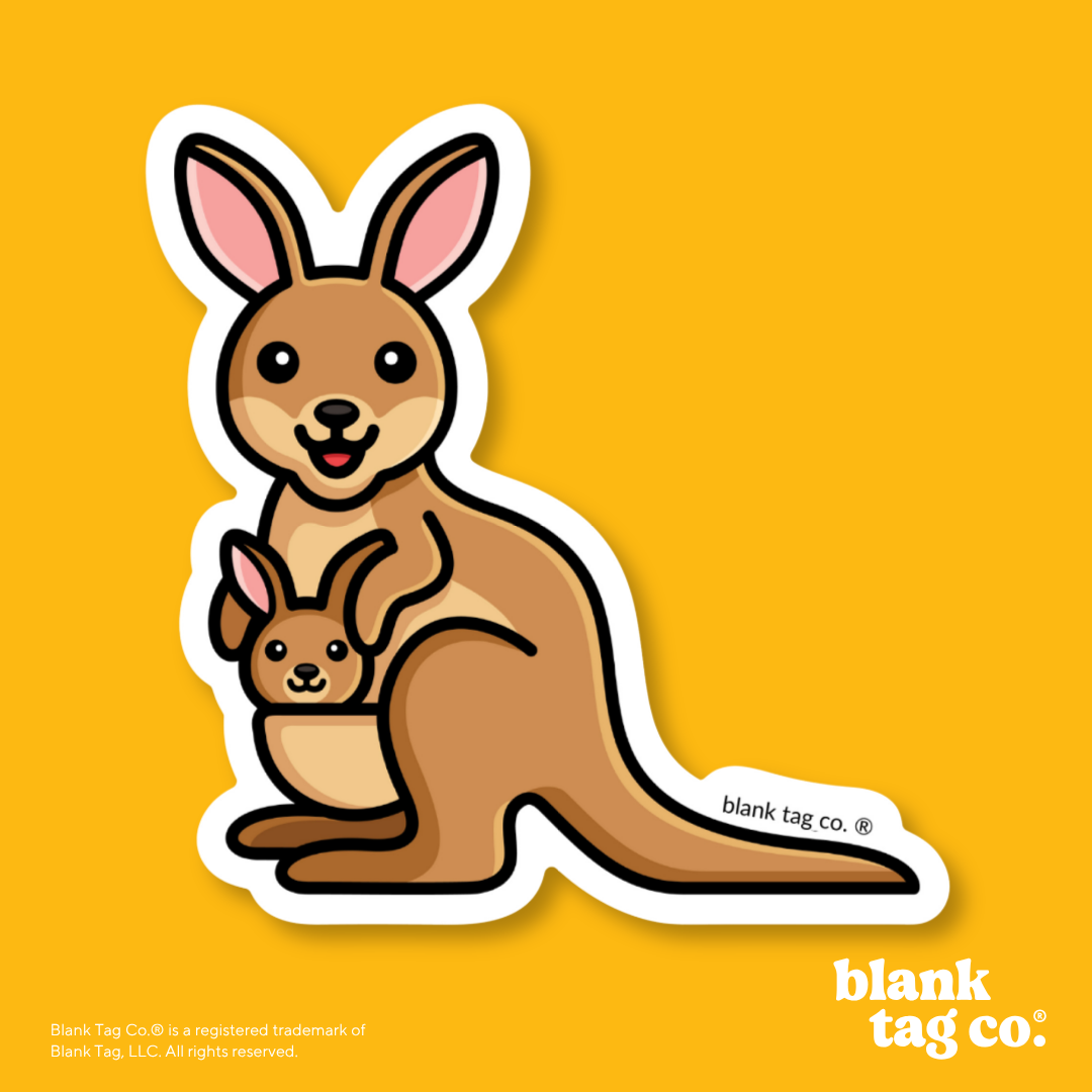 Blank Tag Co.® Waterproof Sticker - Kangaroo