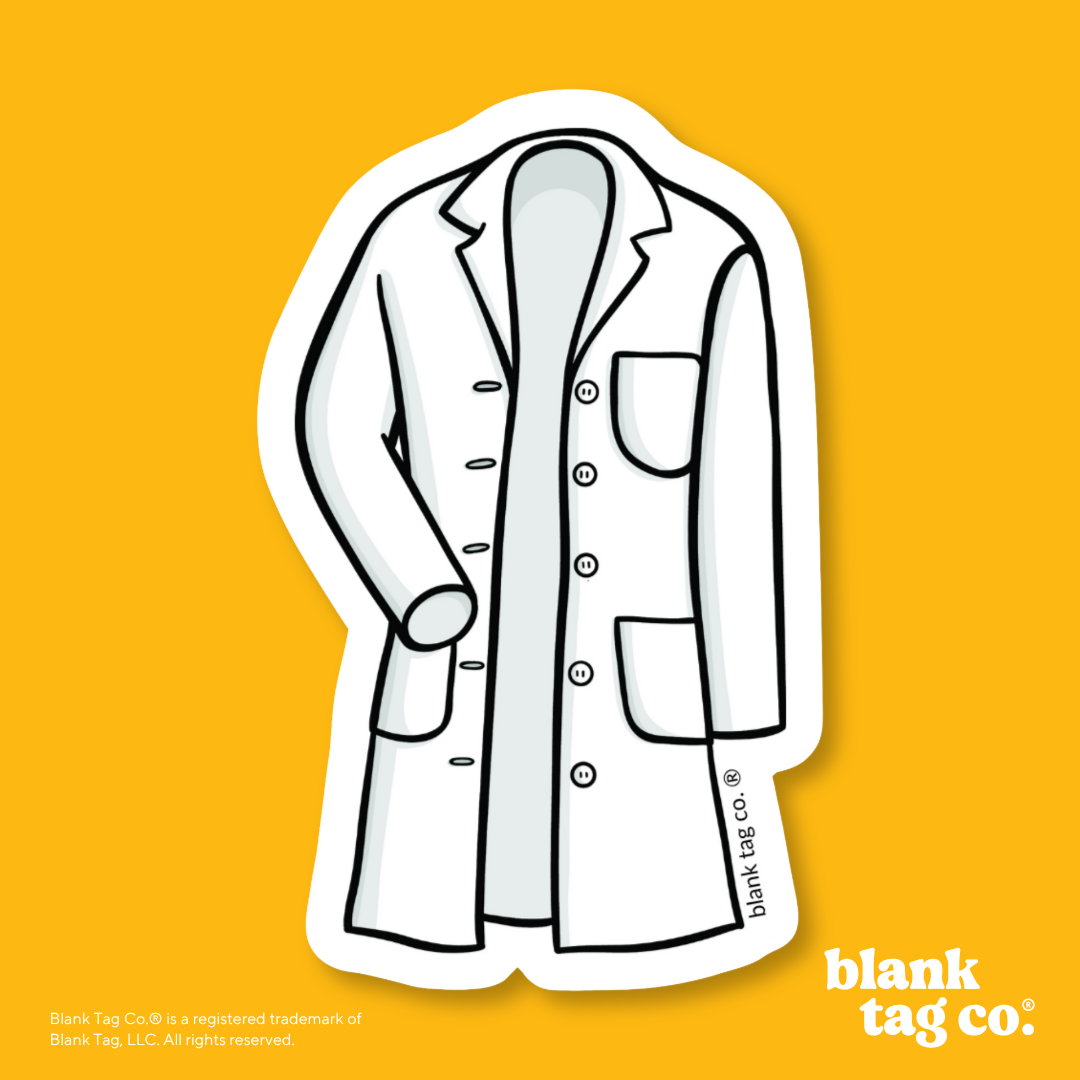Blank Tag Co.® Waterproof Sticker - Lab Coat