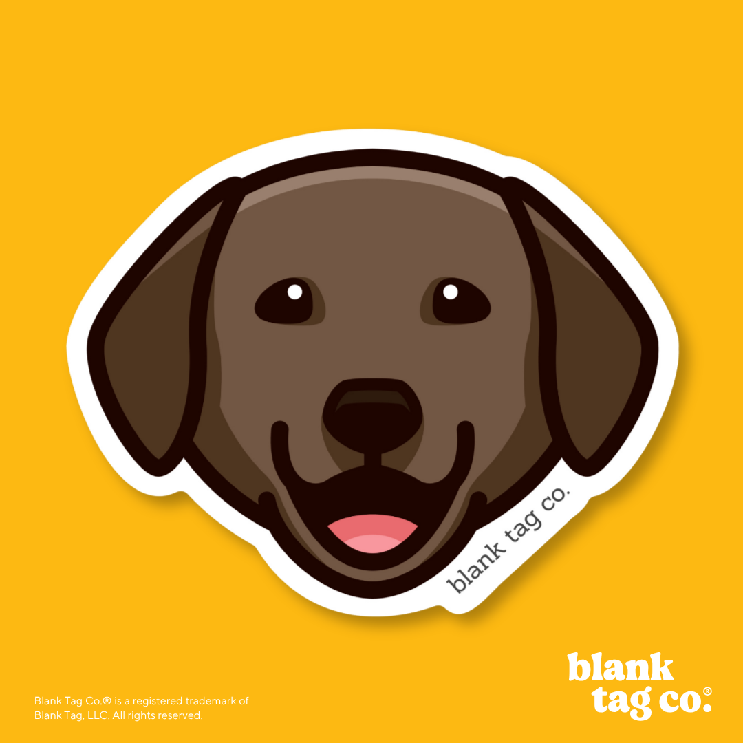 Blank Tag Co.® Waterproof Sticker - Labrador Retriever Face