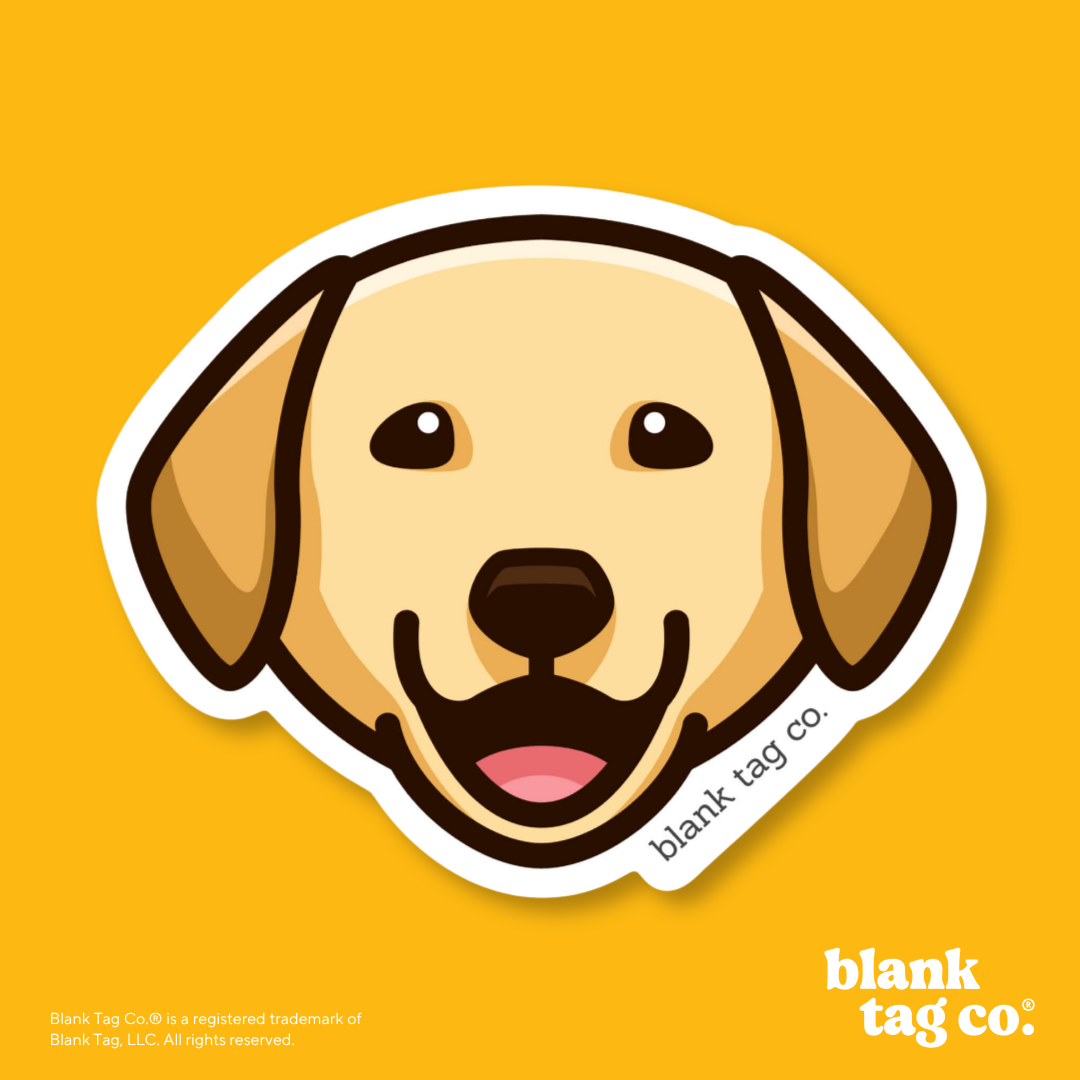 Blank Tag Co.® Waterproof Sticker - Labrador Retriever Face