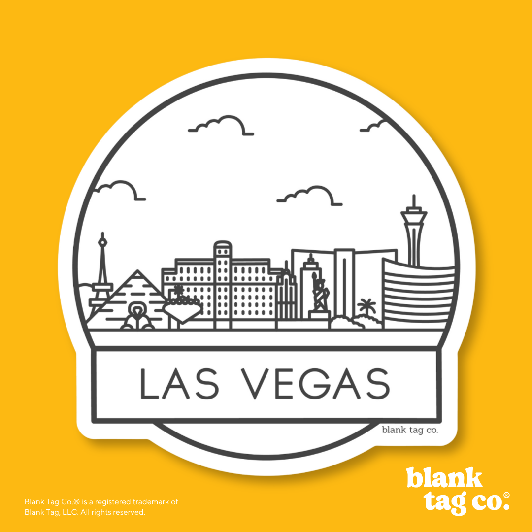 Blank Tag Co.® Waterproof Sticker - Las Vegas Cityscape