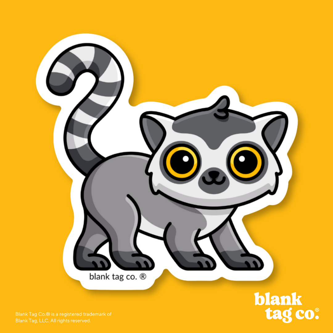Blank Tag Co.® Waterproof Sticker - Lemur
