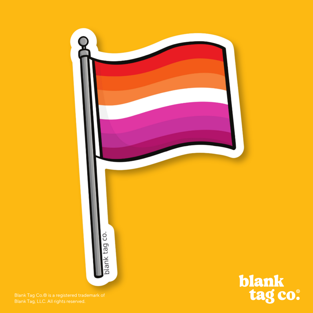 Blank Tag Co.® Waterproof Sticker - Lesbian Pride Flag