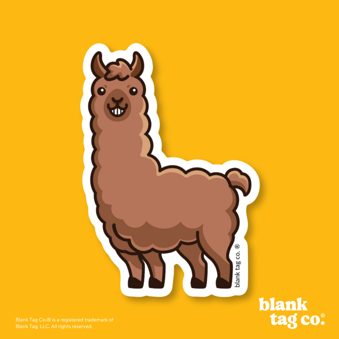 Blank Tag Co.® Waterproof Sticker - Llama