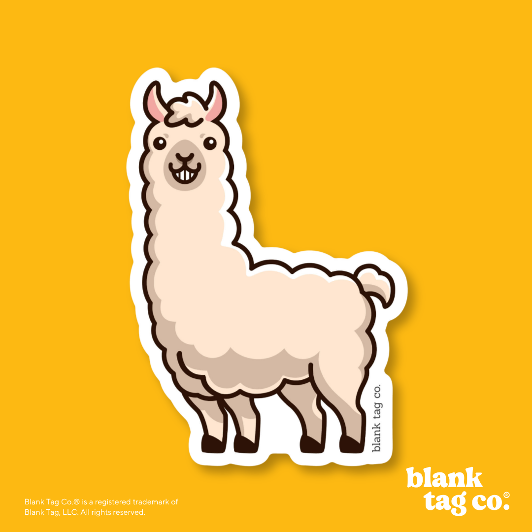 Blank Tag Co.® Waterproof Sticker - Llama
