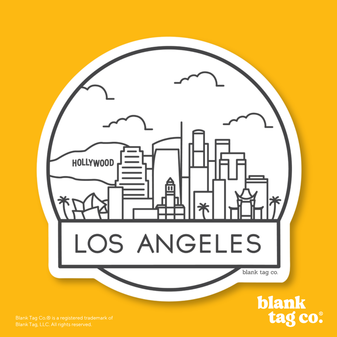 Blank Tag Co.® Waterproof Sticker - Los Angeles Cityscape