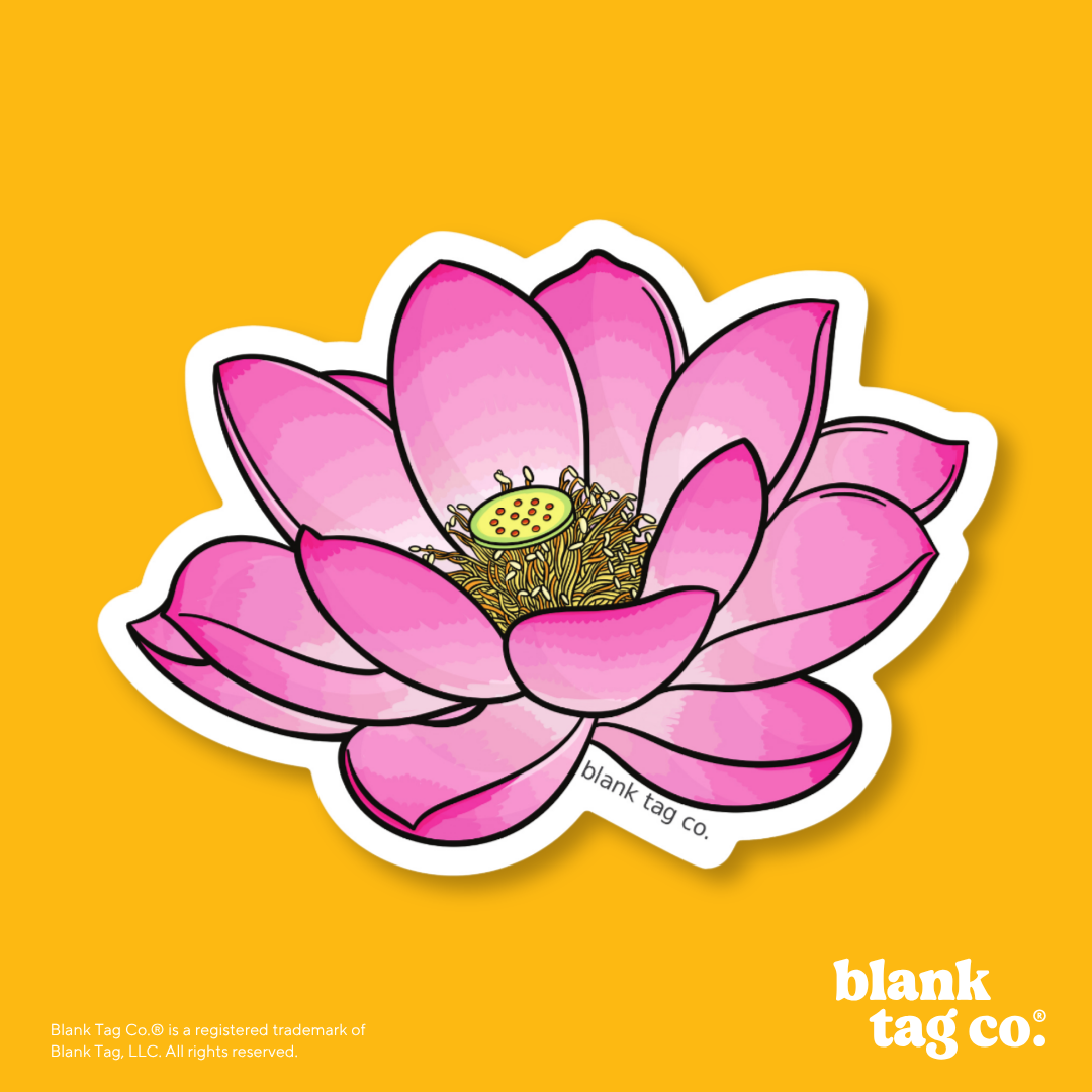 Blank Tag Co.® Waterproof Sticker - Lotus Flower