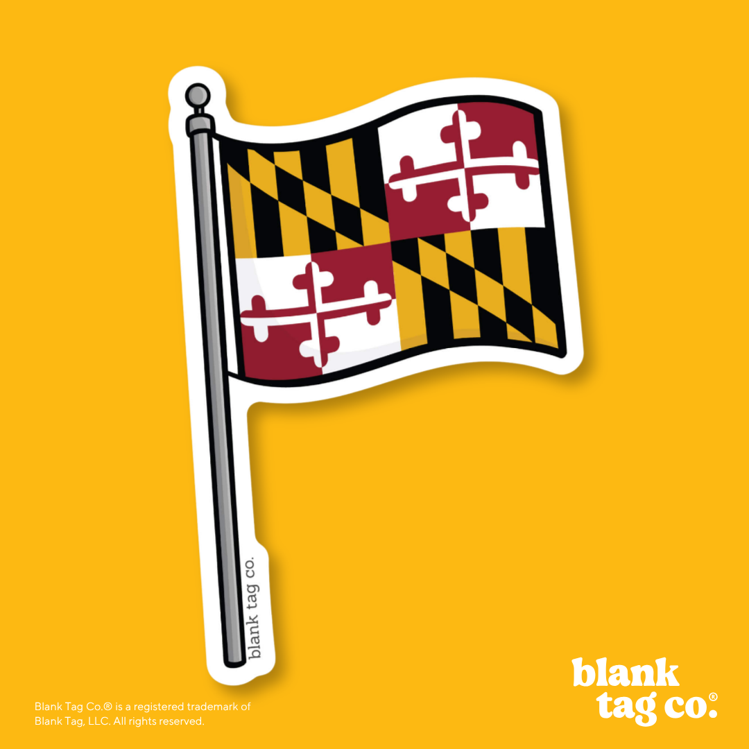 Blank Tag Co.® Waterproof Sticker - Maryland Flag