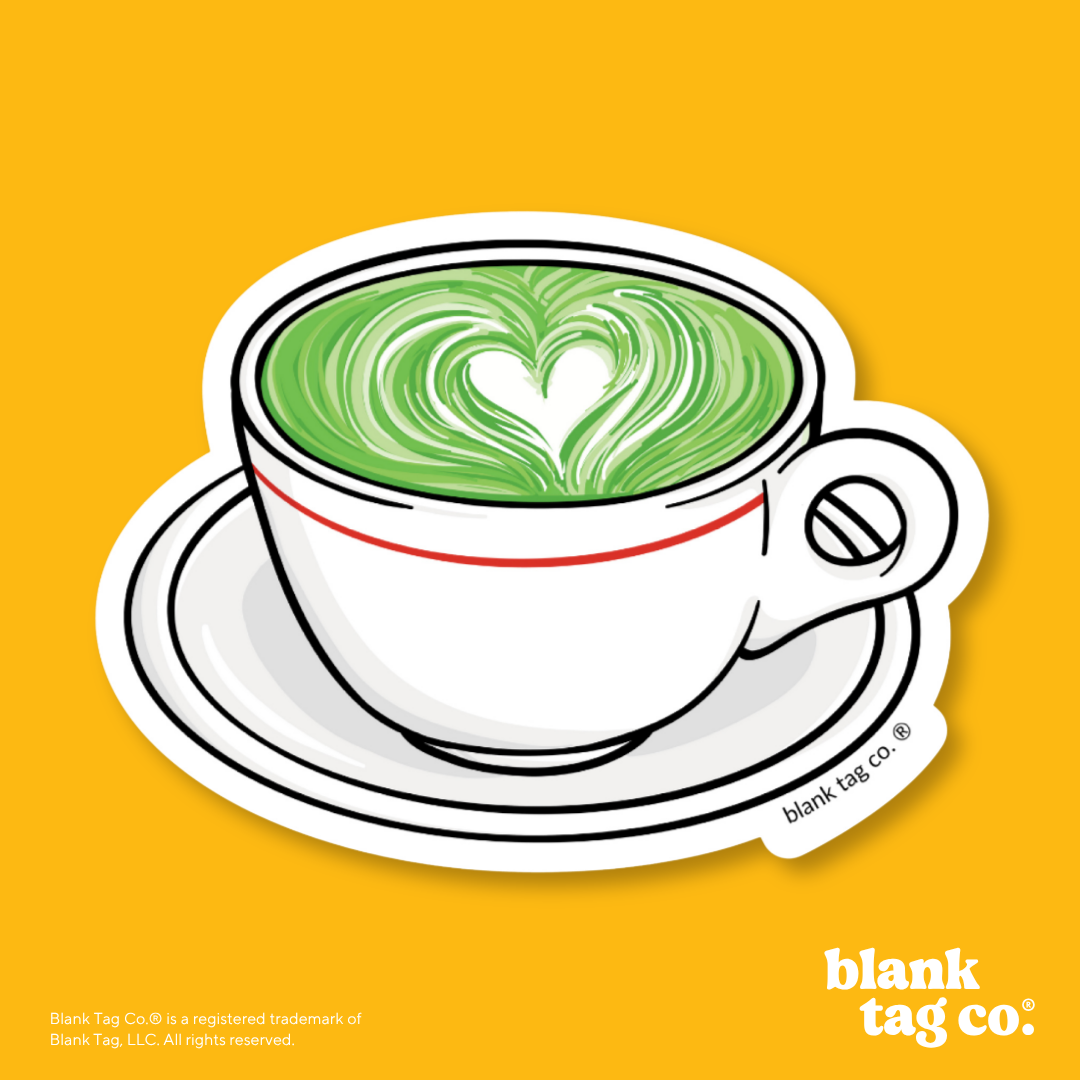 Blank Tag Co.® Waterproof Sticker - Matcha Latte