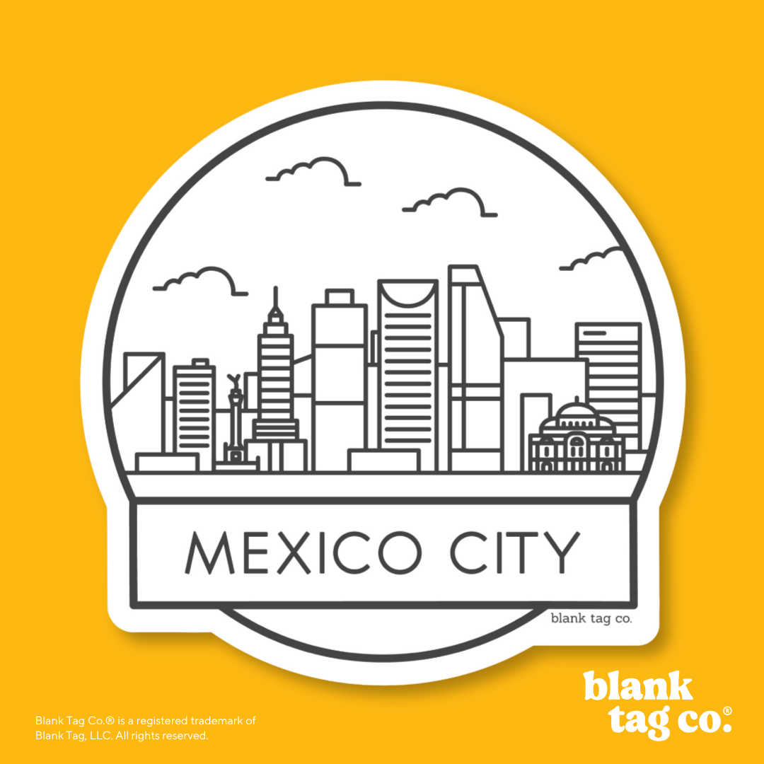 Blank Tag Co.® Waterproof Sticker - Mexico City Cityscape