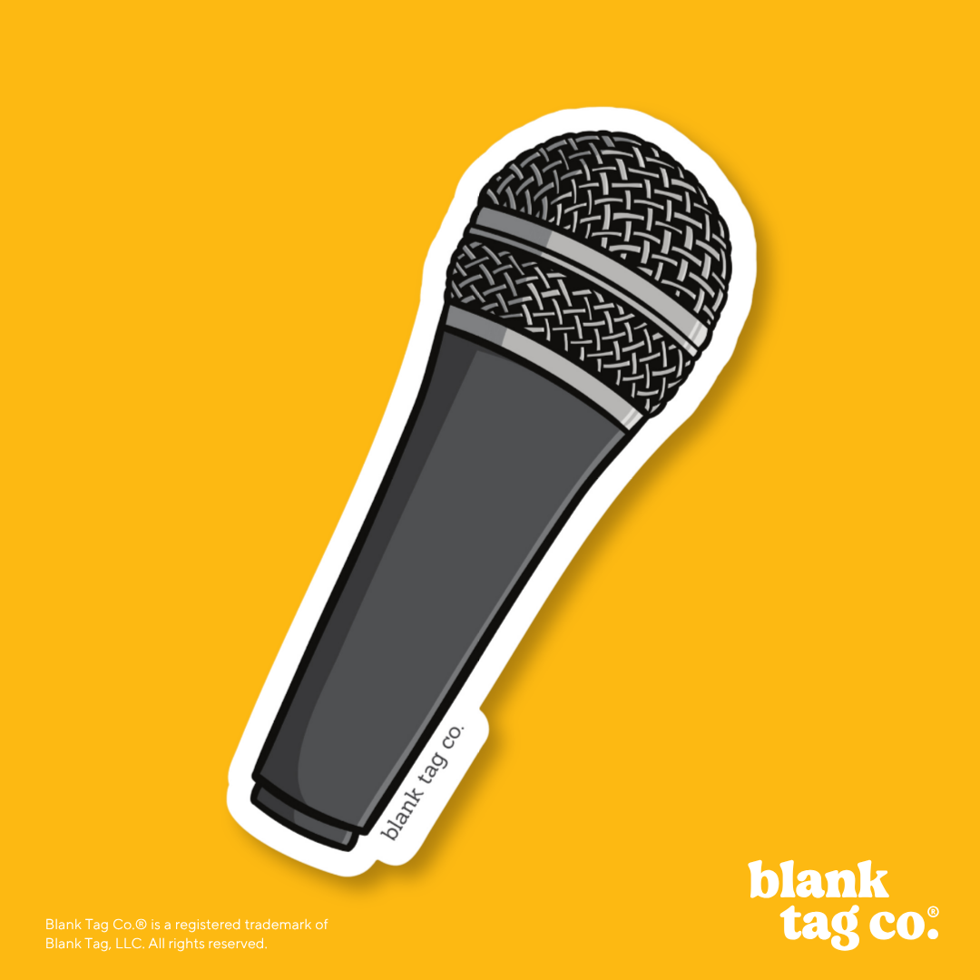 Blank Tag Co.® Waterproof Sticker - Microphone