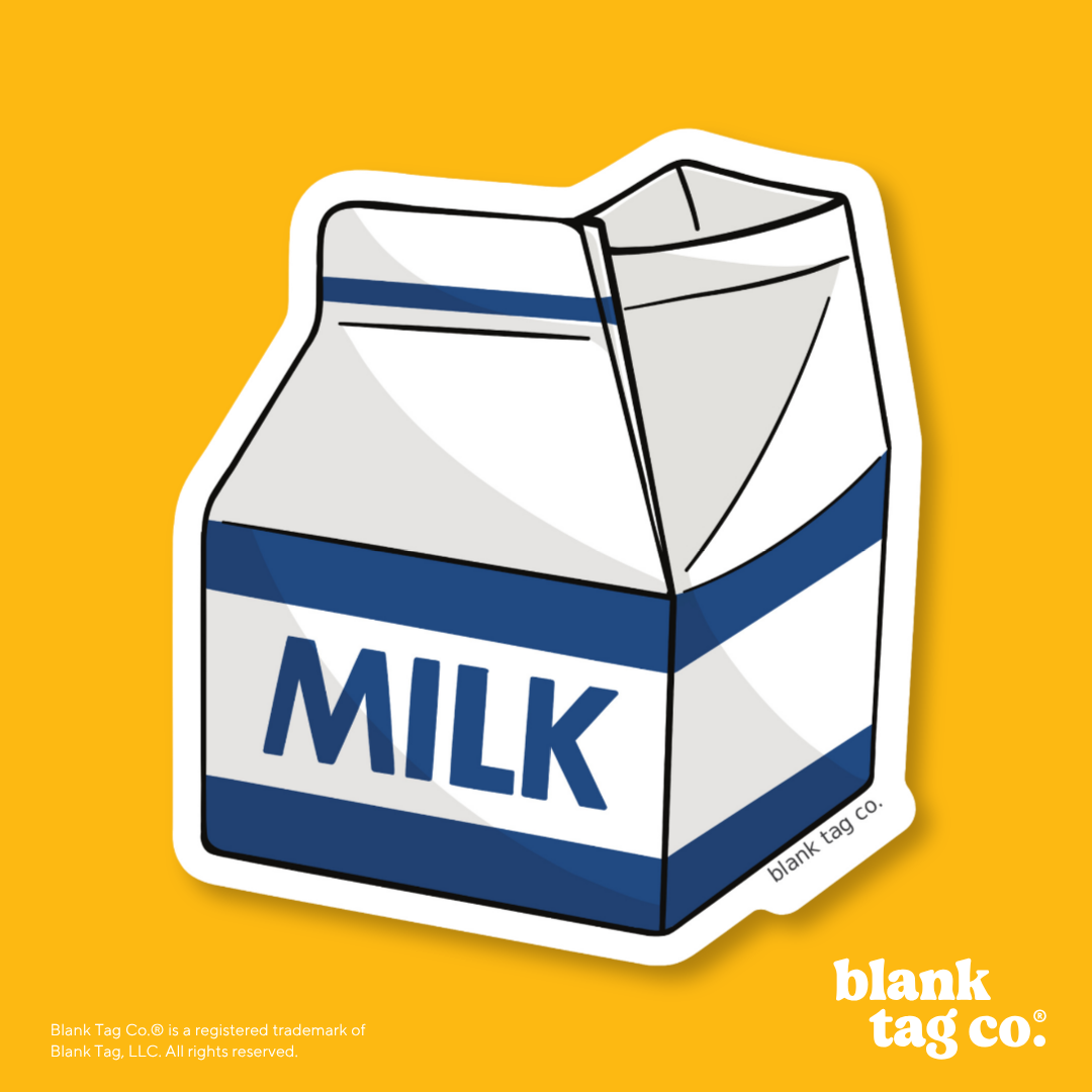 Blank Tag Co.® Waterproof Sticker - Milk Carton