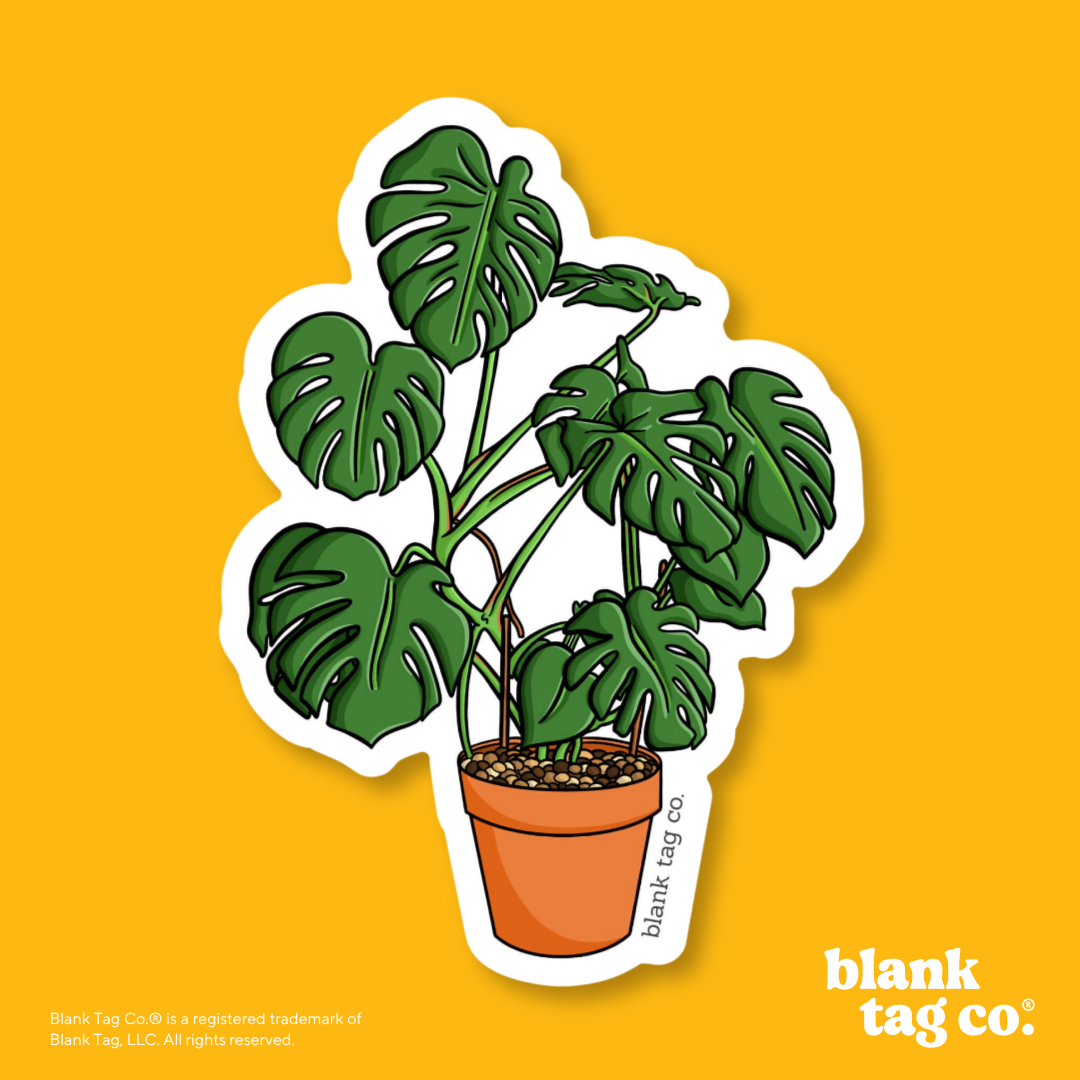 Blank Tag Co.® Waterproof Sticker - Monstera Plant