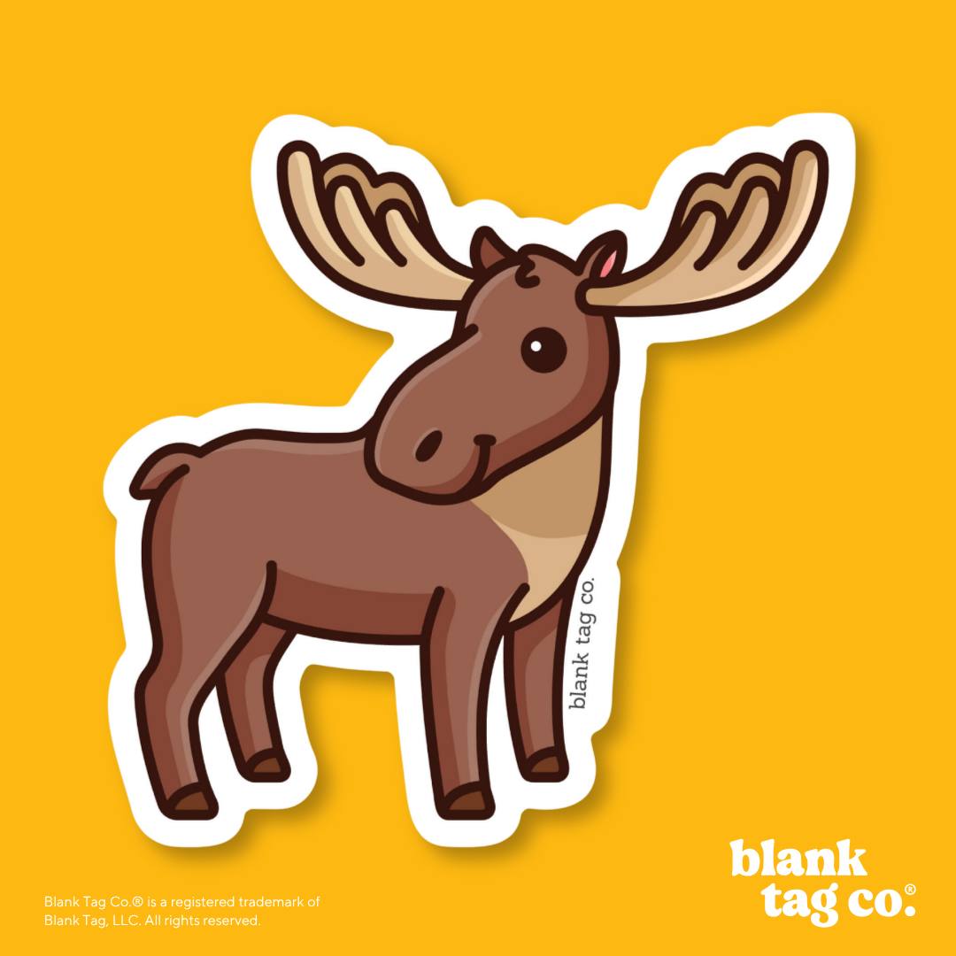 Blank Tag Co.® Waterproof Sticker - Moose