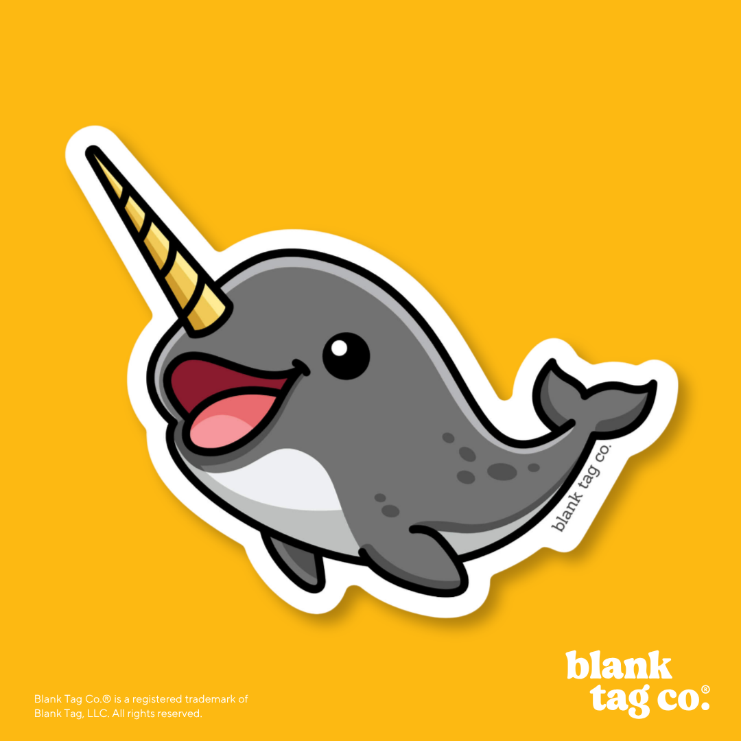 Blank Tag Co.® Waterproof Sticker - Narwhal
