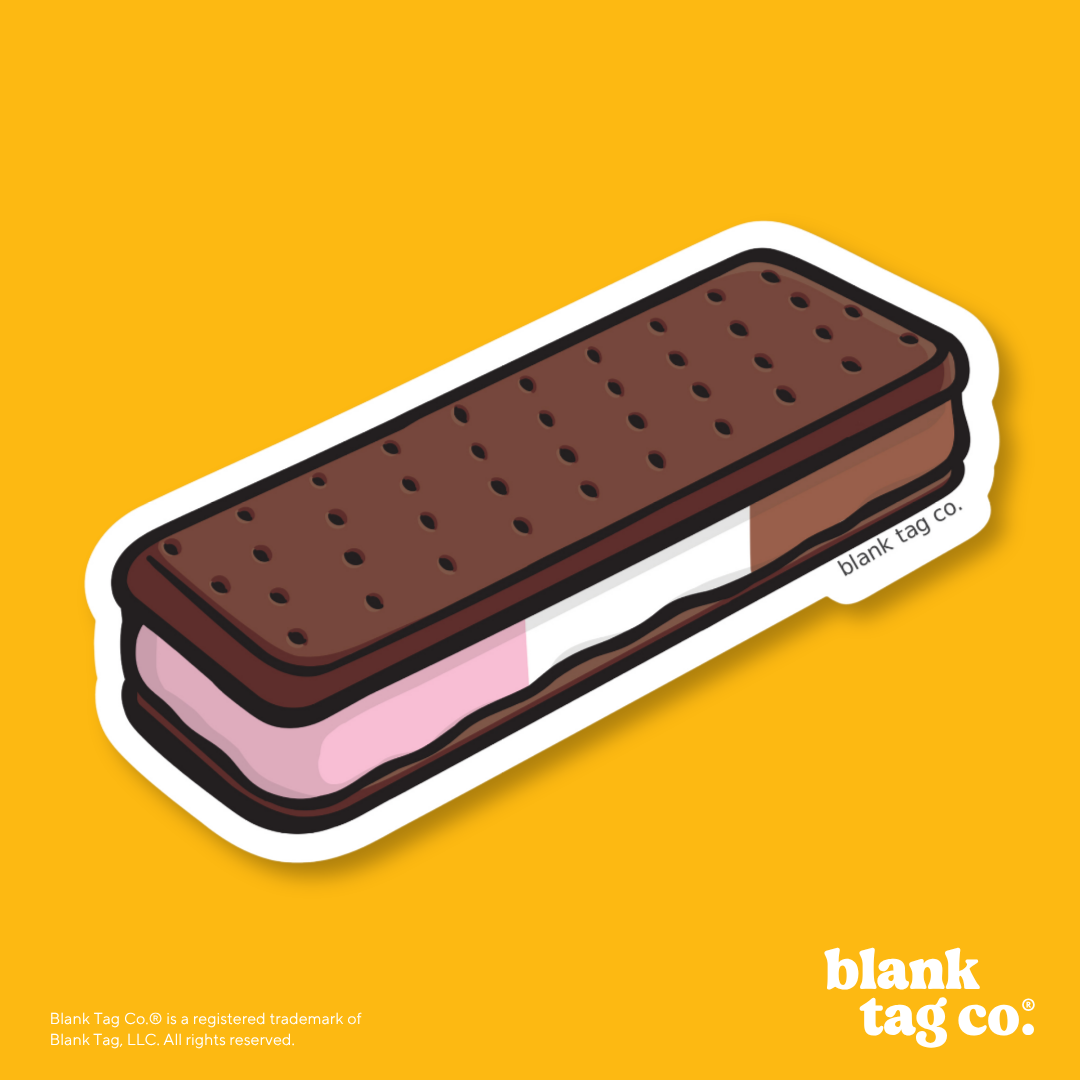Blank Tag Co.® Waterproof Sticker - Neapolitan Ice Cream