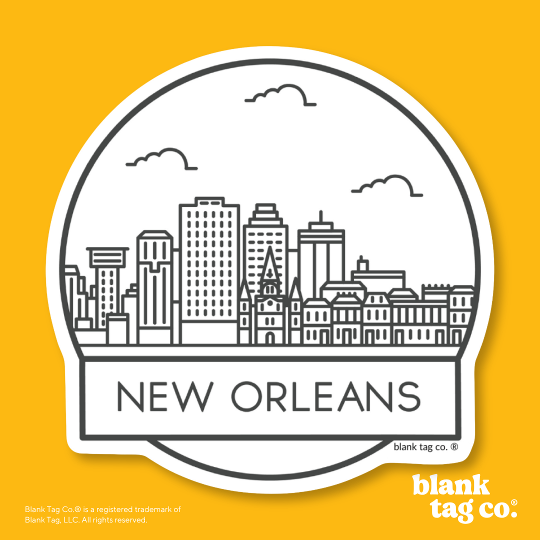 Blank Tag Co.® Waterproof Sticker - New Orleans Cityscape
