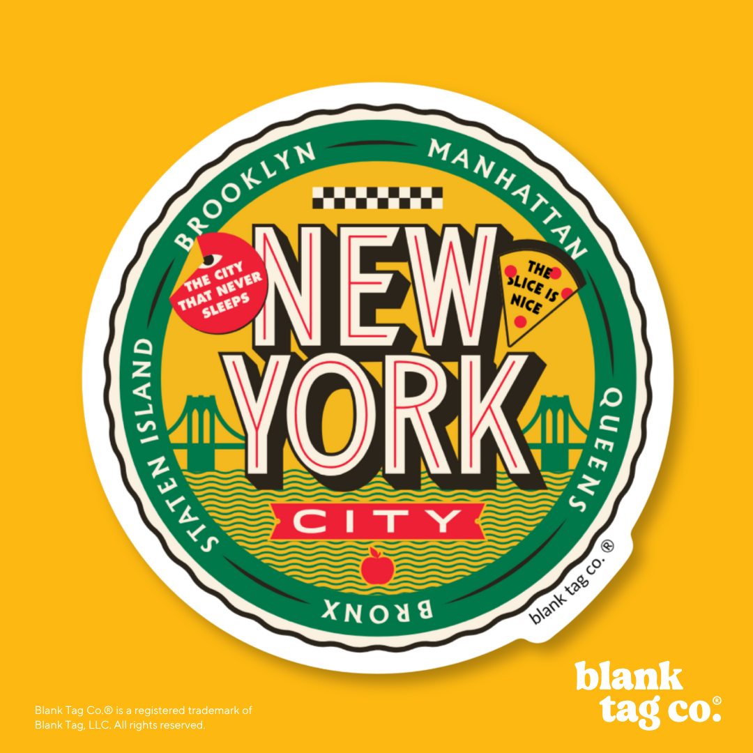 Blank Tag Co.® Waterproof Sticker - New York City Badge