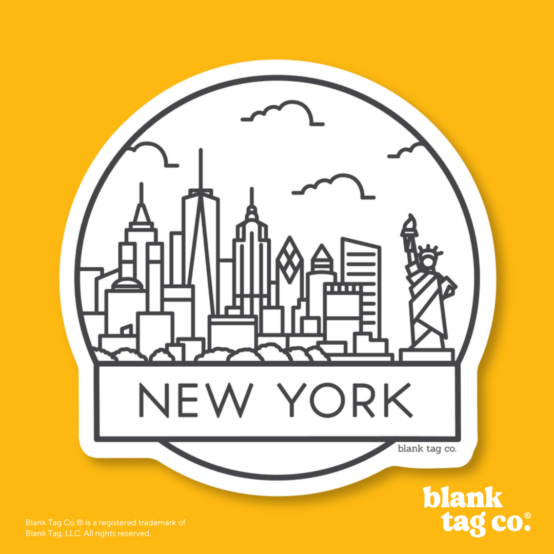 Blank Tag Co.® Waterproof Sticker - New York Cityscape