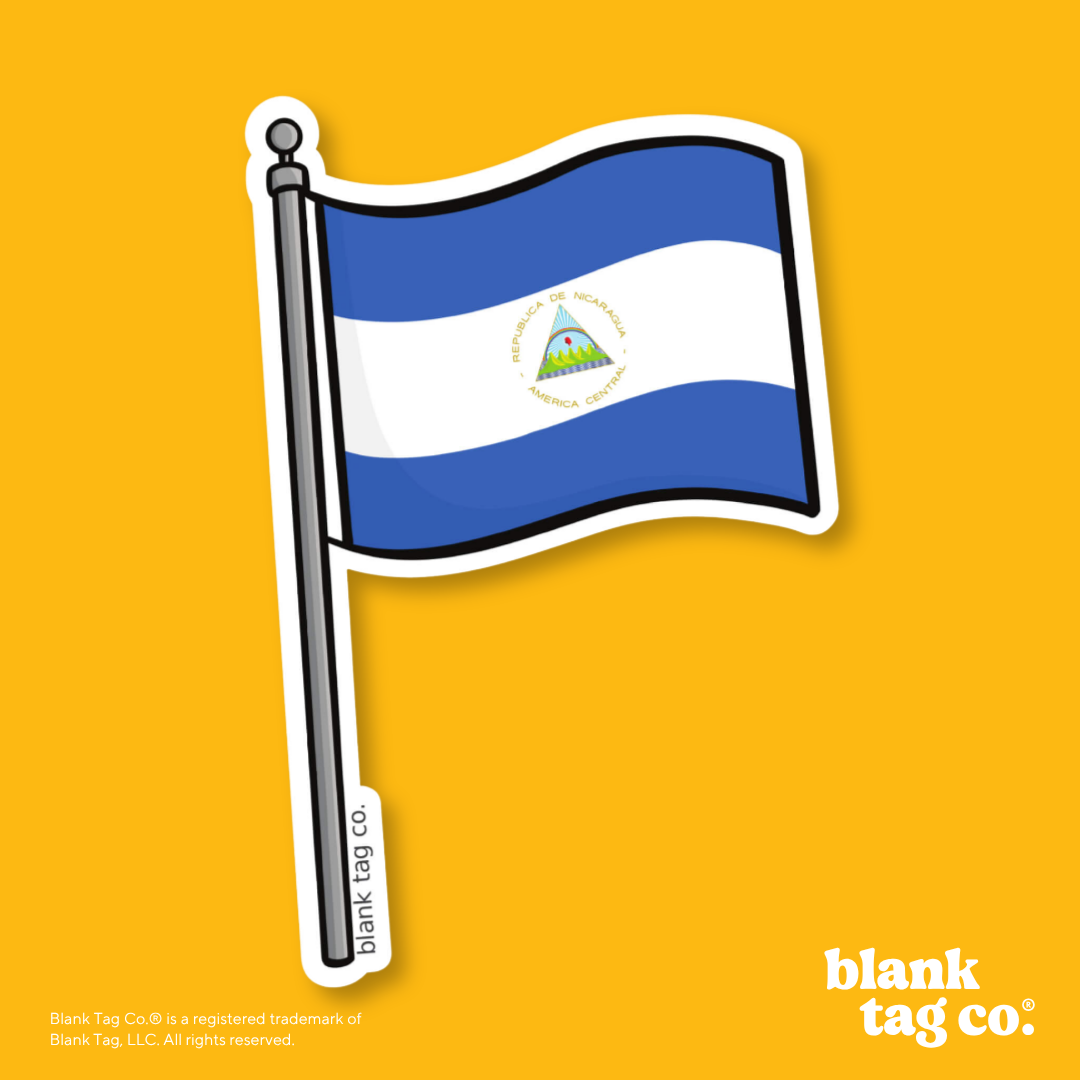 Blank Tag Co.® Waterproof Sticker - Nicaragua Flag