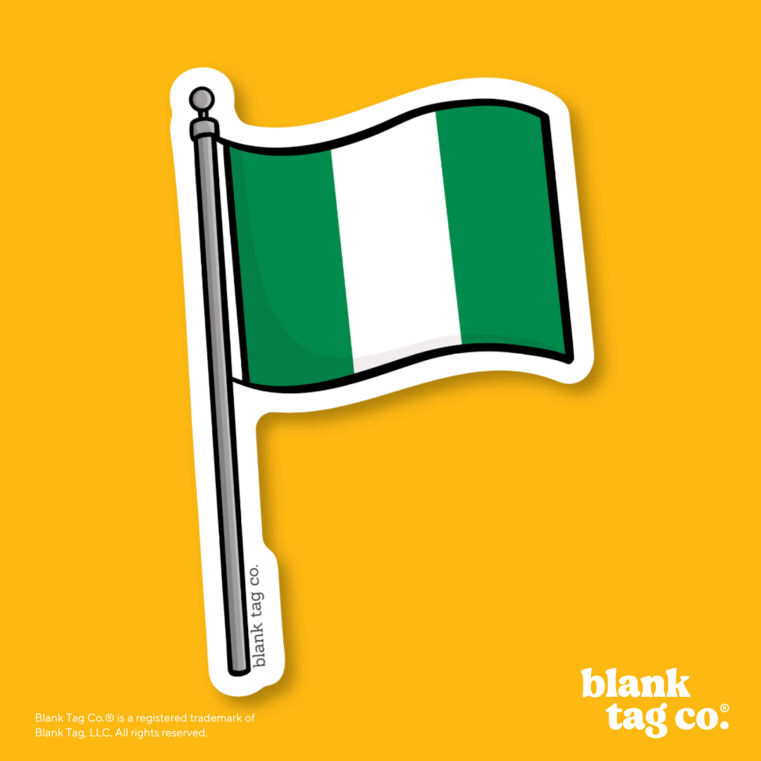 Blank Tag Co.® Waterproof Sticker - Nigeria Flag