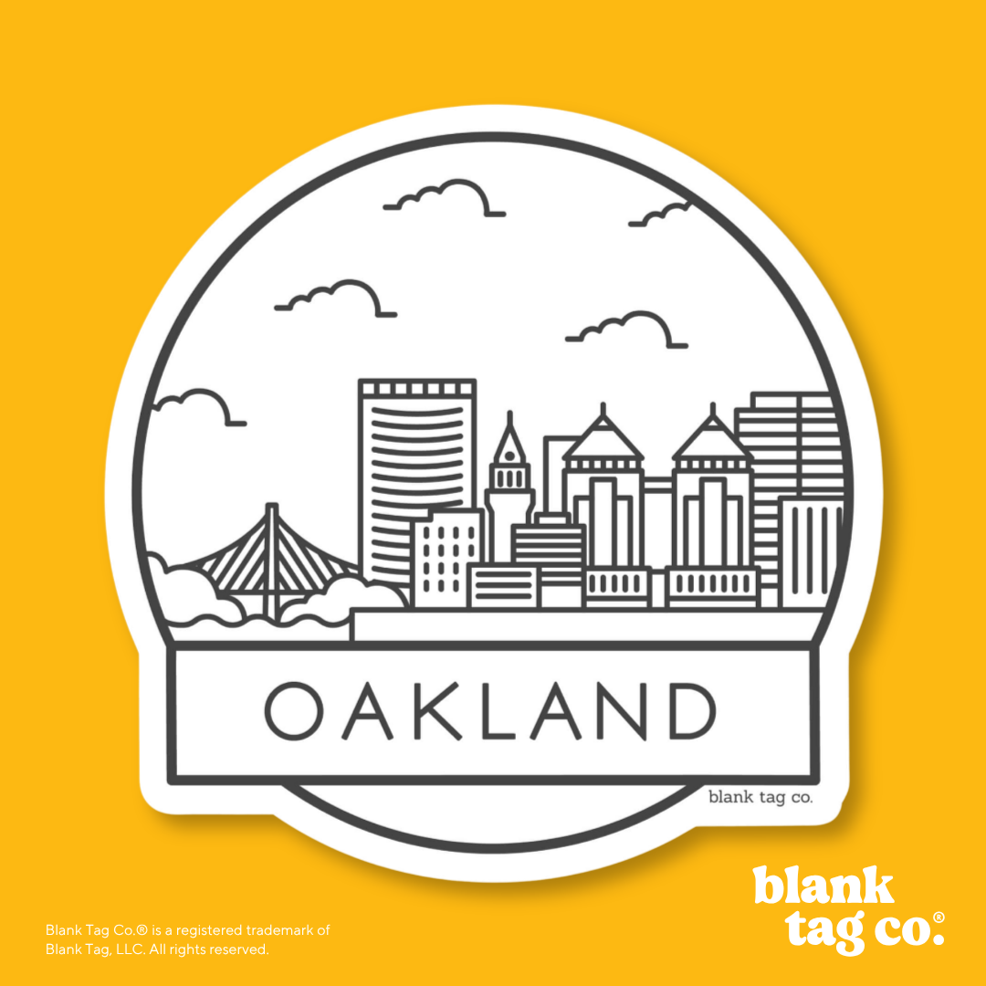 Blank Tag Co.® Waterproof Sticker - Oakland Cityscape