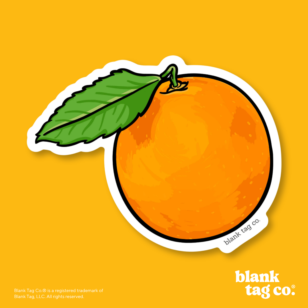 Blank Tag Co.® Waterproof Sticker - Orange