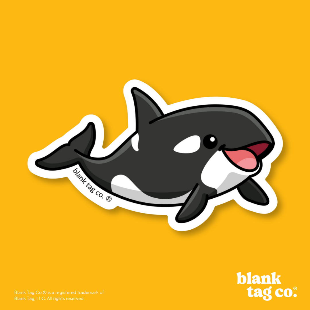 Blank Tag Co.® Waterproof Sticker - Orca Whale