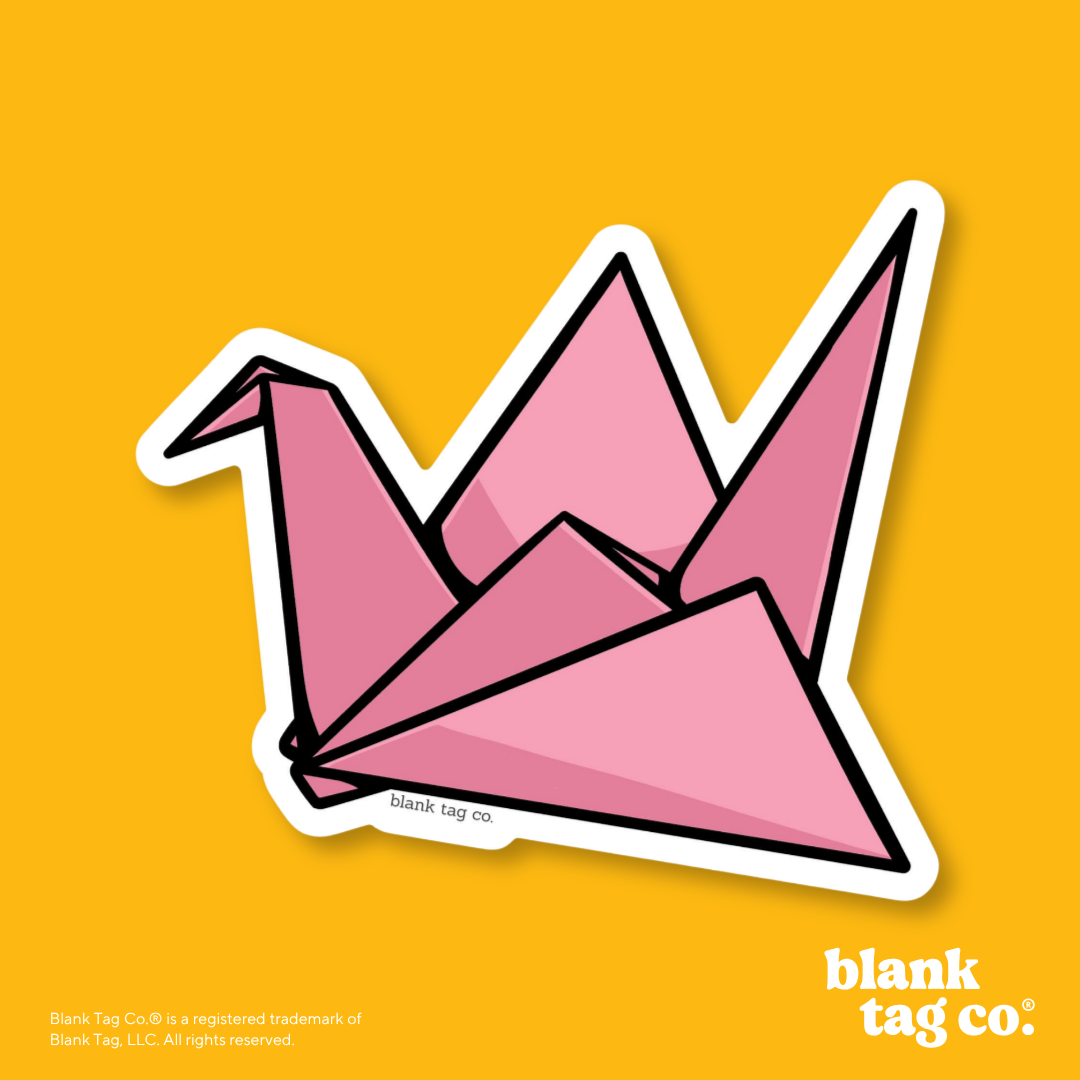 Blank Tag Co.® Waterproof Sticker - Origami Crane