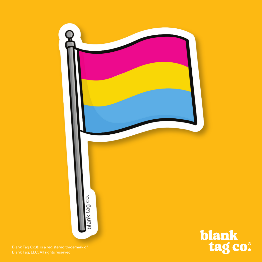 Blank Tag Co.® Waterproof Sticker - Pansexual Flag