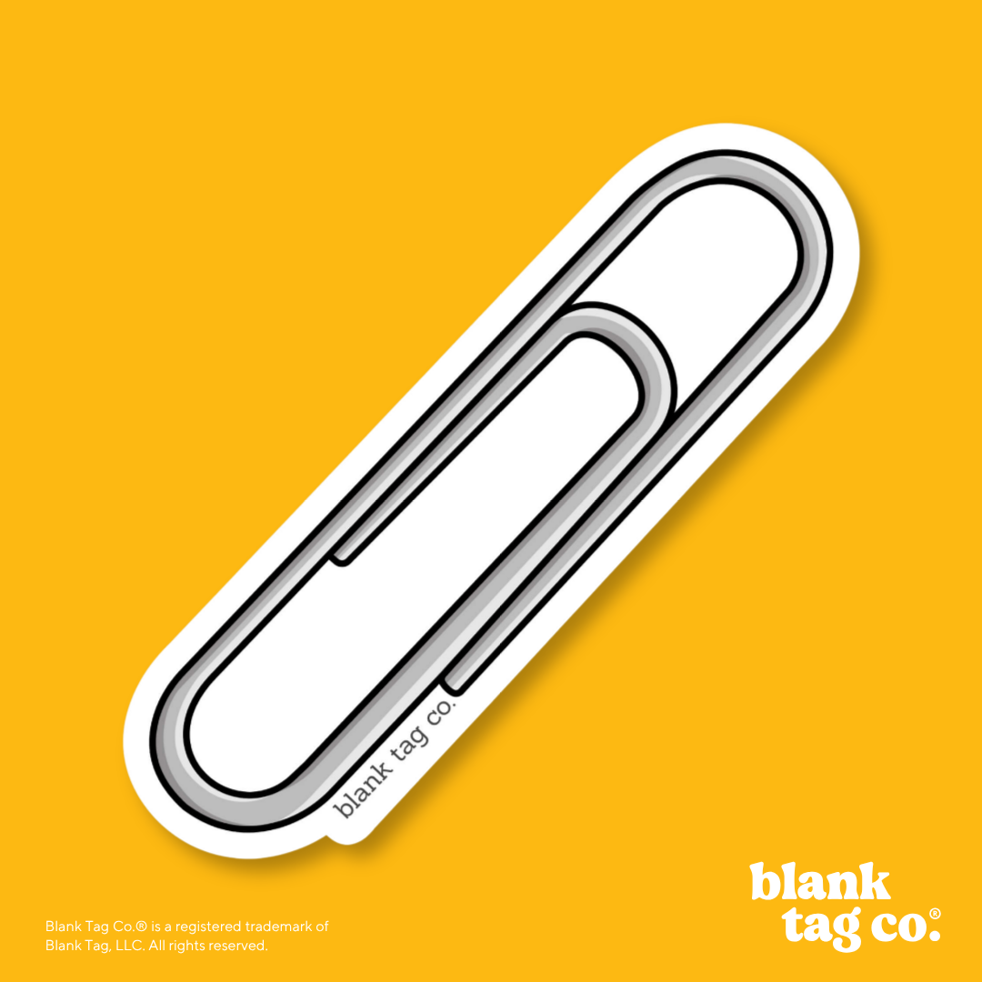 Blank Tag Co.® Waterproof Sticker - Paper Clip