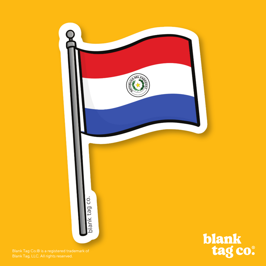 Blank Tag Co.® Waterproof Sticker - Paraguay Flag