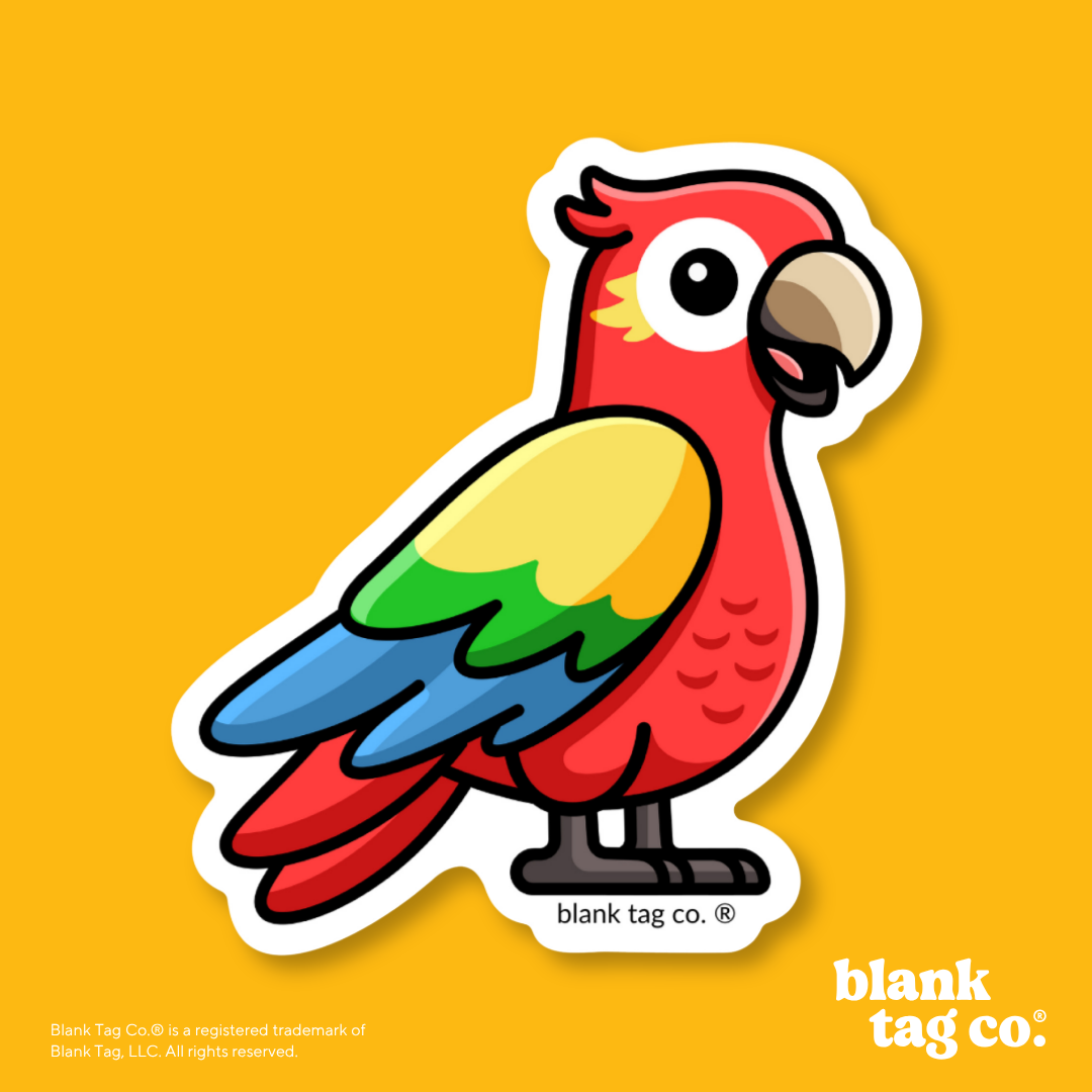 Blank Tag Co.® Waterproof Sticker - Parrot