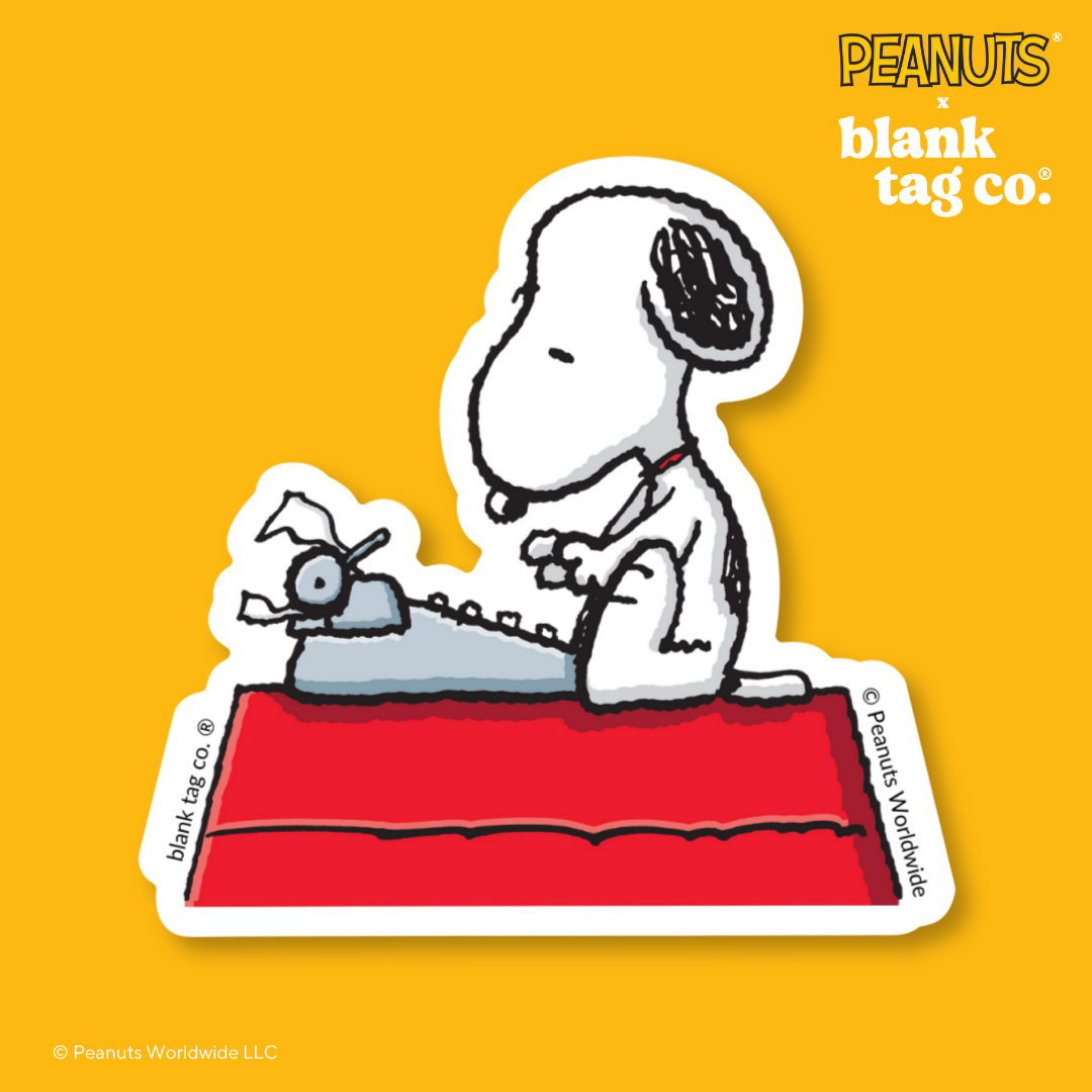 Peanuts® Waterproof Sticker - Typing Snoopy