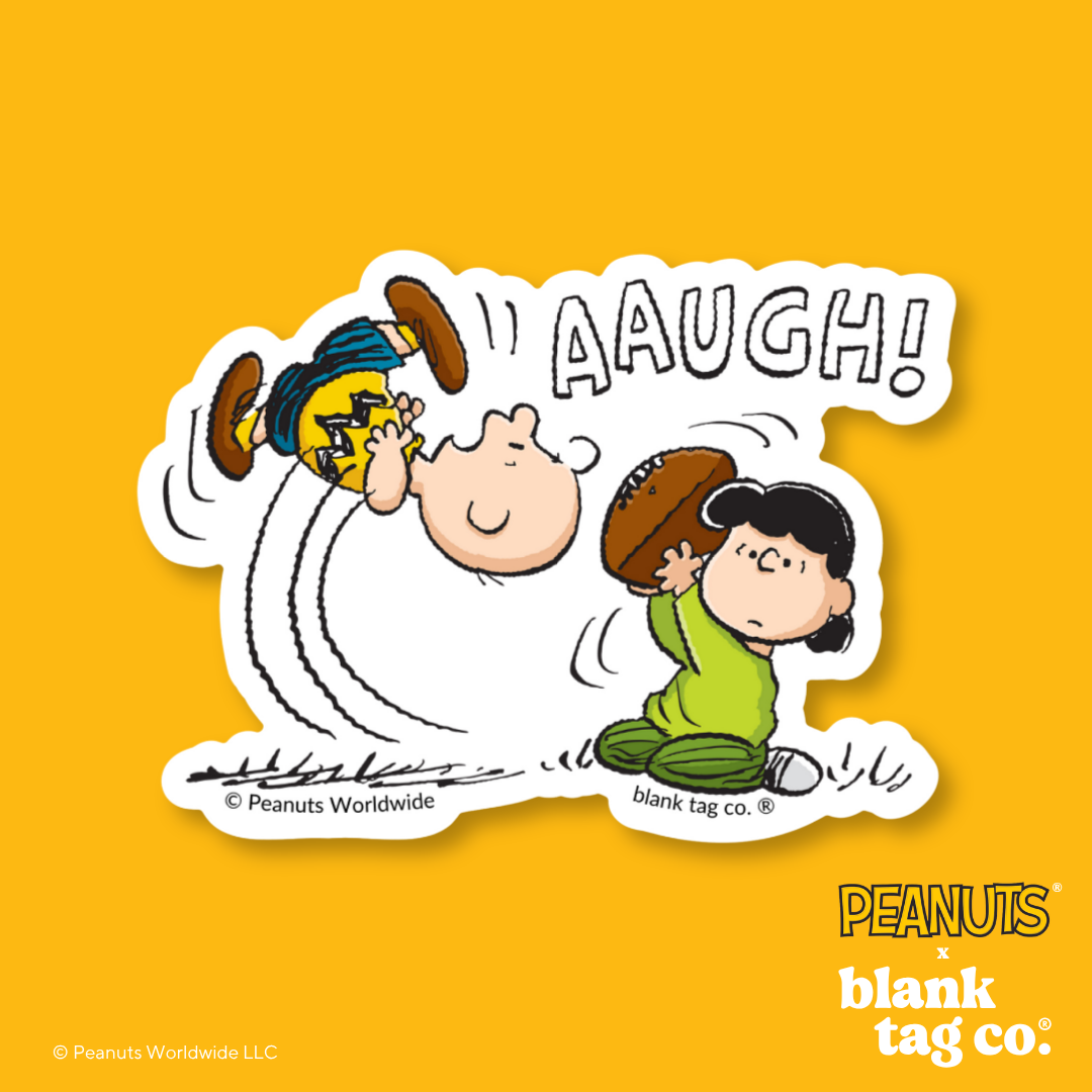 Peanuts® Waterproof Sticker - Lucy Pulling The Football